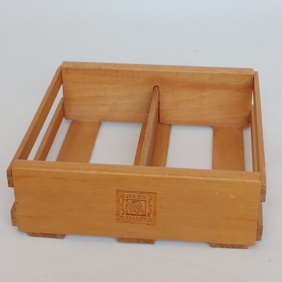 NAPA VALLEY Cassette Tape Holder DOUBLE RACK Wooden Storage Solution 24 Cassette - Picture 1 of 7